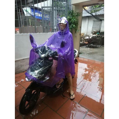 Áo Mưa 1 và  2 Đầu Có Kính Che Mặt Cánh Dơi Chấm Bi Thời Trang Chất Liệu dẻo mềm - hàng việt