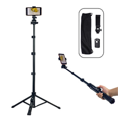 Gậy chụp ảnh điện thoại VCT 91666 phụ kiện gậy selfie tích hợp tripod kèm remote từ xa - Hàng chính hãng