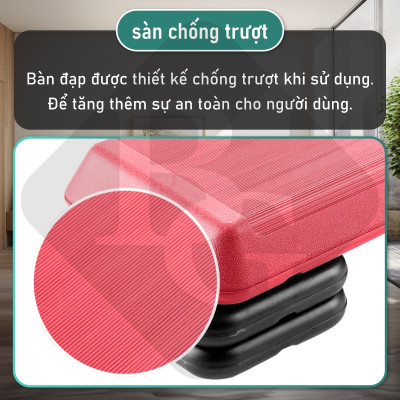 BG Bục dậm nhảy, aerobic, tập gym tại nhà AEROBIC STEP 72cm  giảmcân hiệu quả có thể điều chỉnh độ cao tập thể dục,