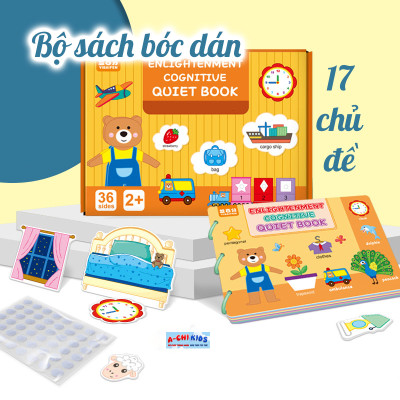 Học Liệu Bóc Dán Thông Minh 17  Chủ Đề, Đồ Chơi Giáo Dục Sớm Cho Bé
