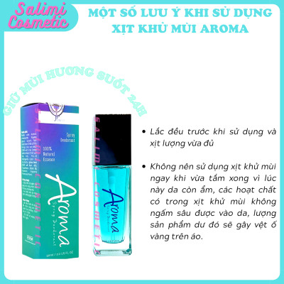 Xịt Khử Mùi Hôi Nách AROMA 50ml, Khử Mùi Toàn Thân, Ngăn Tiết Mồ Hôi, Lưu Hương Suốt 24H