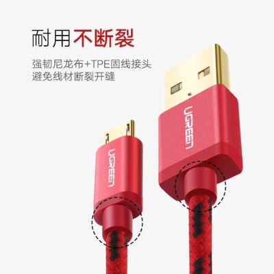 Ugreen UG40398US246TK 1.5M màu Xanh dương Cáp sạc truyền dữ liệu USB 2.0 sang MICRO USB dây bọc lưới - HÀNG CHÍNH HÃNG