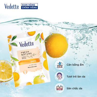 Combo 10 Mặt nạ thiên nhiên Vedette Yuzu 22ml