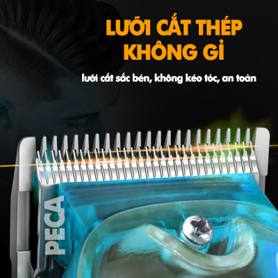 Tông đơ cắt tóc chuyên nghiệp KEMEI KM-2709PG điều chỉnh 2 mức tốc độ, sử dụng sạc USB sạc nhanh pin trâu 3h, có màn hình LCD hiển thị tăng đơ cắt tóc trẻ em và người lớn dùng cho gia đình, salon tiệm tóc barber - Hãng phân phối chính thức