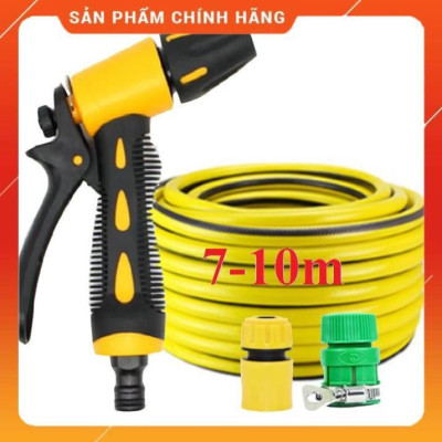 Vòi Xịt Rửa Xe️ Bộ dây vòi xịt nước rửa xe, tưới cây , tăng áp 3 lần, loại 7m, 10m 206319 cút sập, nối PE