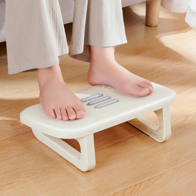 Ghế gác chân công thái học chân vuông tích hợp massage loại tốt mẫu mới 37x23x12 (Tặng kèm quà ngẫu nhiên)