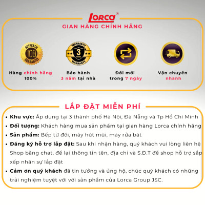 Máy Hút Mùi Chữ T LORCA TA 6007E - Hàng Chính Hãng Cao Cấp Sức Hút Lớn Tiết Kiệm Điện Chống Ồn