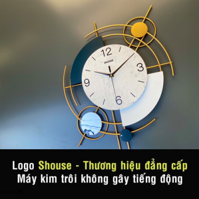 Đồng hồ treo tường A211 Decor hiện đại kim trôi trang trí không gây tiếng động phòng khách chung cư cao cấp