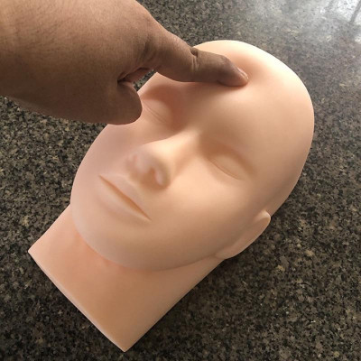 Đầu Canh Silicon To Mềm Manocanh Tập Nối Mi, Phun Xăm, Massage Bấm Huyệt, Kích Thước Tiêu Chuẩn 25x15cm Hàng Loại 1 Làm Nail Và Spa Cosmetic