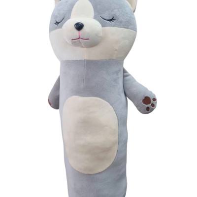 Gối ôm con cáo xám, mèo xám nhắm mắt siêu mềm đáng yêu (65cm) vải miniso mềm mịn êm ái hàng cao cấp