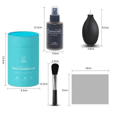 5in1 Bộ vệ sinh Laptop Macbook , Máy ảnh Cao Cấp 5 Trong 1 Bộ Vệ Sinh Màn Hình , Vỏ Ngoài , Bàn Phím Dành Cho Lens Camera Có Dung Dịch Khăn Lau , Chổi Quét , Bóng Thổi Bụi Đa Năng cho iPhone / iPad / Smartphone Smartwatch Tivi Fullbox – Hàng Nhập Khẩu 