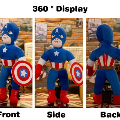 Thú nhồi bông đội trưởng Mỹ - Size 60cm - Quà tặng gấu bông captain amerca siêu anh hùng cho bé.