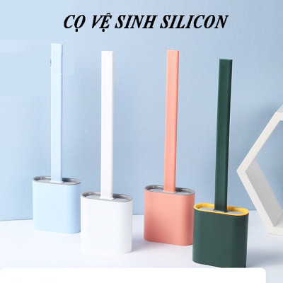 Cọ Vệ Sinh Toilet Bằng Silicon Siêu Sạch Kèm Hộp Đựng