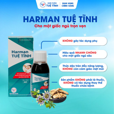 [Combo Mua 5 Tặng 1] Siro An Thần Ngủ Ngon Harman Tuệ Tĩnh - Giảm Lo Âu, Giúp Dễ Ngủ, Ngủ Sâu Giấc