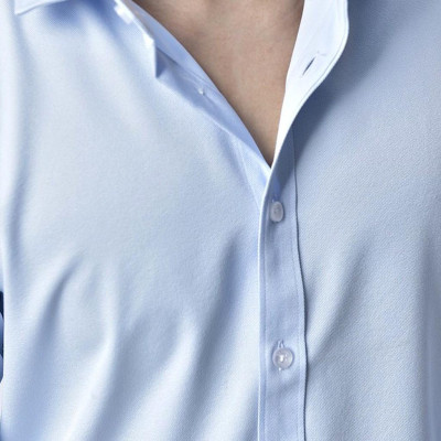 Áo Sơ Mi Mam Dài Tay Hàn Quốc Dáng Ôm Sơ Cổ Bẻ Vải Lụa Thái Chống Nhăn Chống Xù