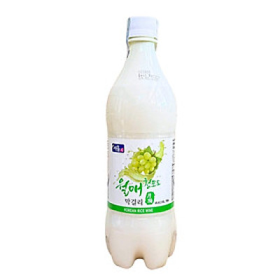 Rượu Gạo Walmae Makgeolli Seoul Jangsoo Vị Nho Xanh 4% 750ML