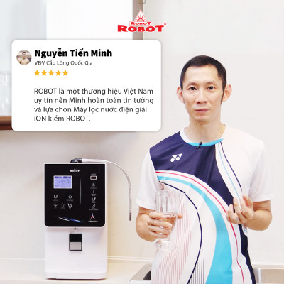 Máy Lọc Nước Điện Giải Ion Kiềm ROBOT IonQueen 912 Chế Độ Nóng Nguội Lạnh - Hàng Chính Hãng
