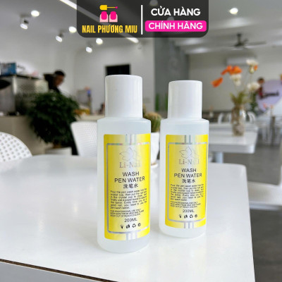 Nước Rửa Cọ Nail Linail 200ml, Làm Sạch Tăng Độ Bền Cọ, Chuyên Dụng Cho Thợ Làm Nail, Giữ Lông Cọ Mềm Mại, Chất Lượng Phá Gel Cleansing