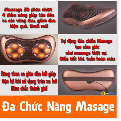 Gối Massage Hồng Ngoại 8 Bi Hàn Quốc
