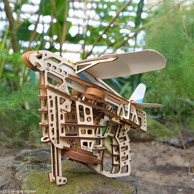 Mô hình gỗ cơ khí tự chuyển động- Ugears Flight Starter- Hàng chính hãng Ugears, nhập khẩu nguyên bộ từ EU, mô hình lắp ráp 3D, DYI