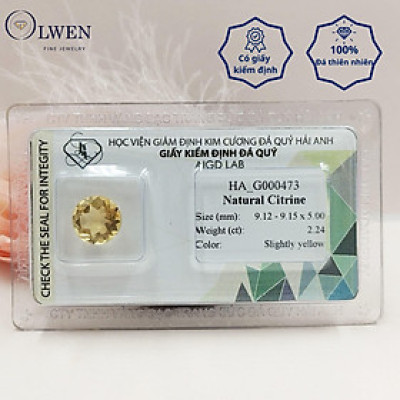 Viên đá thạch anh vàng ( citrine ) thiên nhiên  HA_G000473