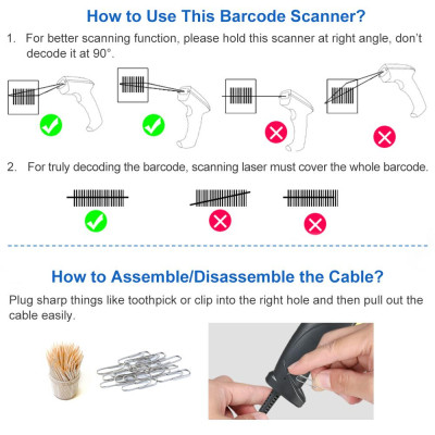 Máy quét mã vạch laser hai chiều có dây