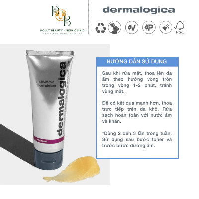 Tẩy da chết nhiệt học chống lão hoá da MULTIVITAMIN THERMAFOLIANT 75ml của Dermalogica - Dolly Beauty