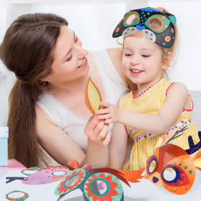 Đồ Chơi Gấp Giấy Thủ Công Mideer Paper Masks – Mặt Nạ Động Vật