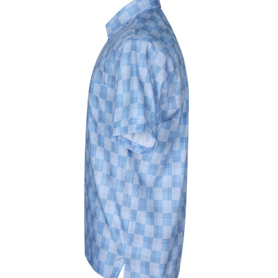 Áo sơ mi nam tay ngắn form suông vạt ngang Khatoco A1MN468T2-CNCR176-2411-N