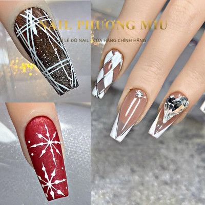 Gel Vẽ Đen Trắng FENGSHANGMEI Cao Cấp Siêu Đặc Mướt 10ml, Tạo Nét Sắc Nét, Dễ Dàng Kẻ Viền Và Vẽ Hoạt Hình, Làm Nail Chuyên Nghiệp Sơn Gel Nữ