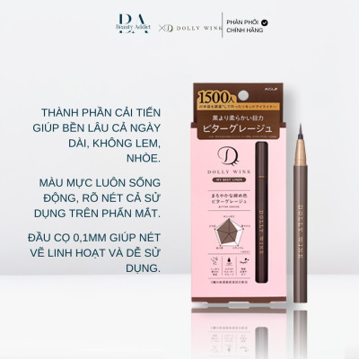 Bút kẻ mắt nước màu xám đậm - Koji Dolly Wink My Best Liner Bitter Greige