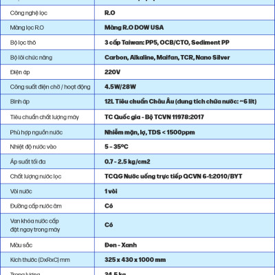 Máy Lọc Nước R.O ROBOT Nước Lợ - Nhiễm Mặn RL-9GN - Hàng chính hãng