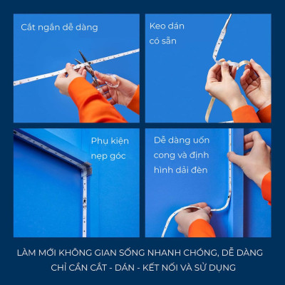 Đèn LED dây thông minh Wiz LightStrip RGBIC Matter & Wifi, hiển thị 16 triệu màu, kết nối App