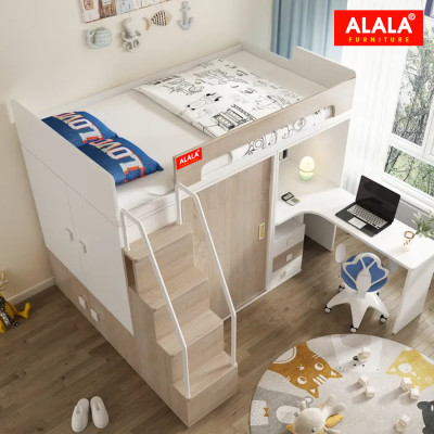 Giường ngủ cho Bé thông minh ALALA đa năng/ Miễn phí vận chuyển và lắp đặt/ Đổi trả 30 ngày/ Sản phẩm được bảo hành 5 năm từ thương hiệu ALALA/ Chịu lực 700kg