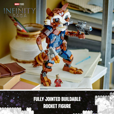 LEGO SUPERHEROES 76282 Đồ chơi lắp ráp Mô hình nhân vật Rocket (566 chi tiết)