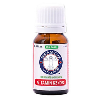 Vitamin BioAmicus D3 K2-MK7 - Hỗ trợ bé hấp thu canxi , chắc khỏe xương và tăng đề kháng cho bé