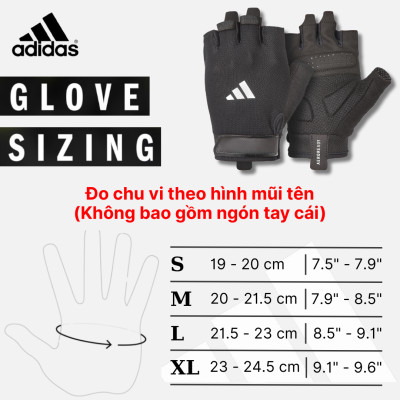 Găng Tay Thể Thao ADIDAS ADGB-1500WH Essential Training Gloves - Phụ Kiện Thể Thao Chính Hãng