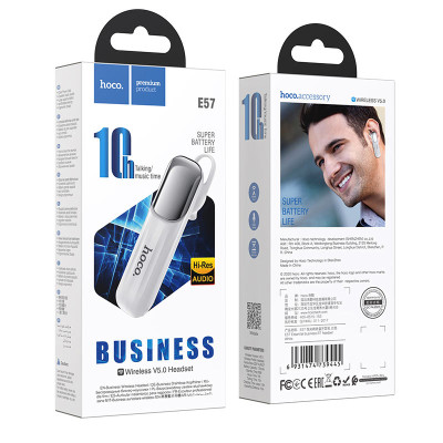 Tai nghe Bluetooth V5.0 Hoco E57 chất liệu cao cấp thời gian nghe gọi lâu ( 2 màu) - Hàng chính hãng