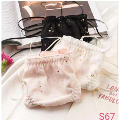 Combo 5 Quần Lót Nữ Lụa Tơ Công Chúa S67 – Mềm Mịn, Họa Tiết Ngôi Sao, Dây Rút