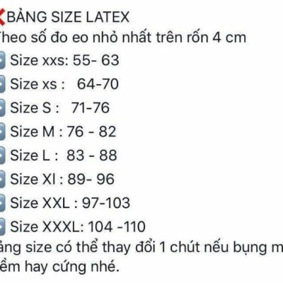 Đai nịt bụng (gen siết giảm eo) Latex 25 xương thông hơi Hi lạp