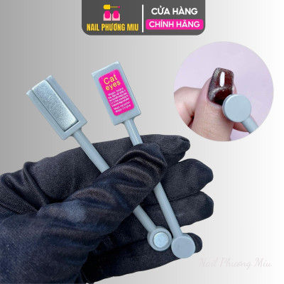 Nam Châm Tạo Mắt Mèo cây 2 Đầu Vuông Tròn Cat Eyes 8cm Làm Nail, Lực Hút Mạnh, Tạo Hiệu Ứng 3D Cho Móng Kết Hợp Với Sơn Gel Nữ Women