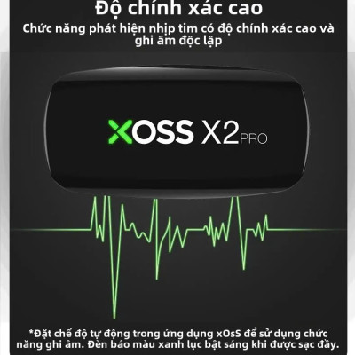 Cảm Biến Nhịp Tim Đeo Ngực Cho VĐV Chuyên Nghiệp XOSS X2 PRO Calories HRM ANT+ Bluetooth IP67 Tương Thích Garmin Bryton Xoss