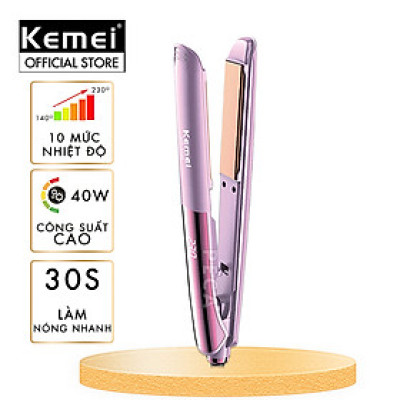 Máy duỗi tóc Kemei KM-3142 điều chỉnh 10 mức nhiệt sử dụng được cho mọi loại tóc - Hàng chính hãng