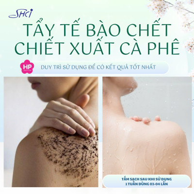 Tẩy Da Chết Toàn Thân Coffee Dưỡng Da Trắng Mịn SHCI (Tuýp 160 G)
