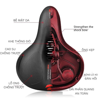 Yên xe đạp miDoctor êm ái chống nước phù hợp với mọi dòng xe đạp thể thao địa hình - Loại Cao Cấp