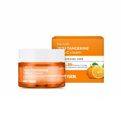 Kem Dưỡng Sáng Da, Phục Hồi Cấp Ẩm Vitamin C Pretty Skin 52ml The Pure Jeju Tangerine Vita C