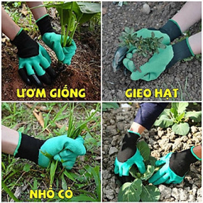 Bao  tay làm vườn có móng vuốt để cào ,bới đất ,chăm sóc cây , chống thấm nước , bảo vệ  tay khỏi đất bẩn ,các hóa chất từ phân bón , thuốc trừ sâu ,  diệt cỏ  tránh  tổn thương do va chạm với vật sắc nhọn , cành cây, co giãn đàn hồi tốt  , dễ vệ sinh