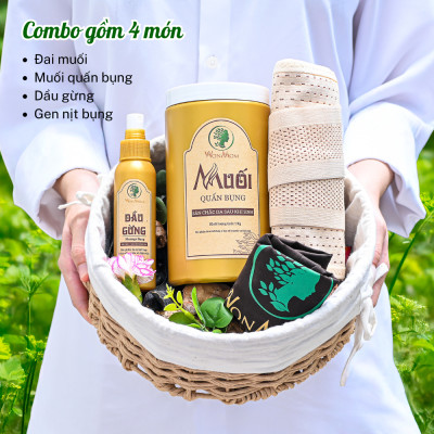 Bộ ở cữ siêu tiết kiệm Wonmom ( liệu trình giảm eo + kem nghệ tươi + kem sữa nghệ body )