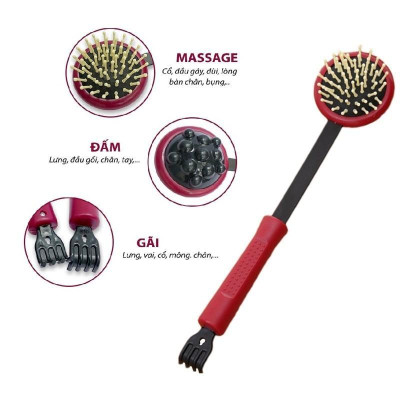 (Xả Kho) Cây Massage Gãi Lưng, Massage Đầu Và Đấm Bóp Toàn Thân Body 3 Trong 1