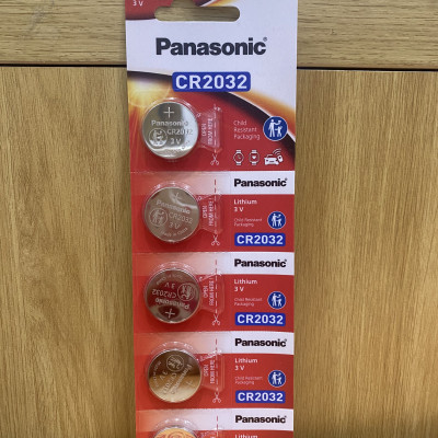 5 Viên Pin CR2032 3V Panasonic Lithium thay pin Smartkey , Cmos , Pin thay Airtag - Hàng chính hãng